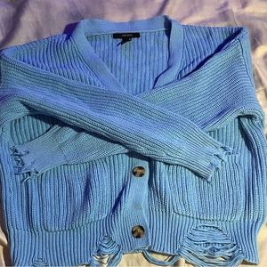 Blue Button-up Cardigan